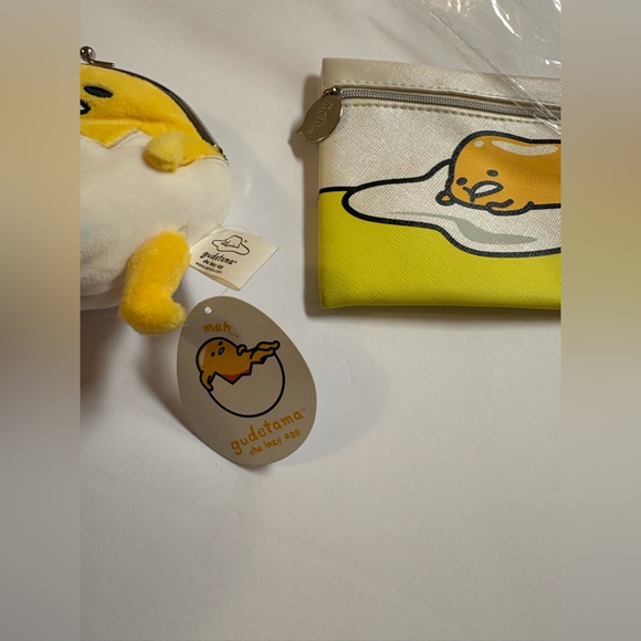 Sanrio Gudetama Yellow and White Pouch and change purse - Picture 5 of 5